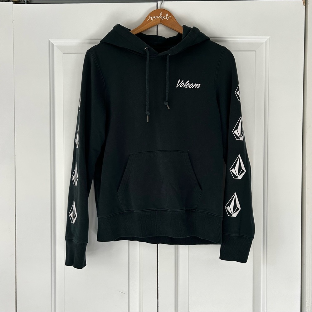 Volcom Dark Green Hoodie with White Logos